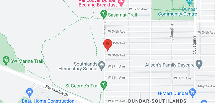 map of 4085 W 36TH AVENUE